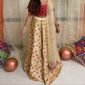 Indian Bollywood heavy lehenga, worn once for an event for 3 hours.